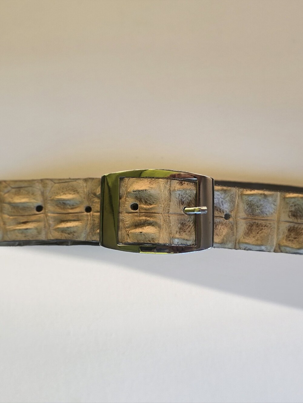 REAL Alugator LEATHER Belt 38" Ling